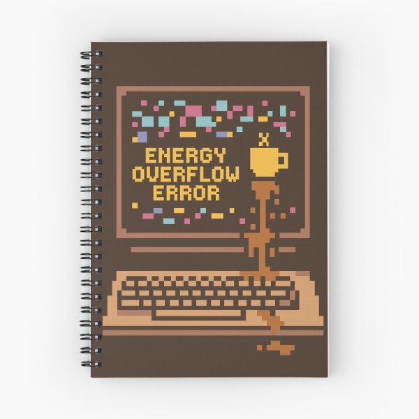 Item preview, Energy Overflow Error — Retro Coffee Glitch designed and sold by LevelUpCoffee.