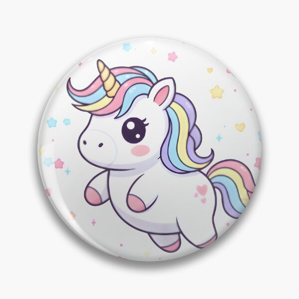 Artikelvorschau, Chibi-Einhorn mit Regenbogenmähne in Bonbonfarben entworfen und verkauft von ShadowArt-Sahil.