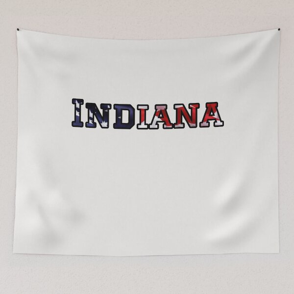 Item preview, Indiana USA Flag Typography – Patriotic Stars and Stripes American Pride Design designed and sold by Long Family Gifts.