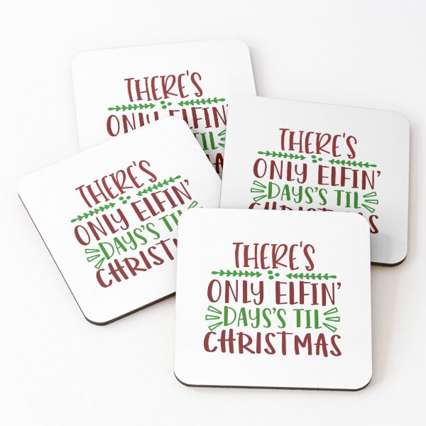 Item preview, There’s Only Elfin’ Days Til Christmas – Funny Holiday Lettering Design designed and sold by DigitalGemArt.