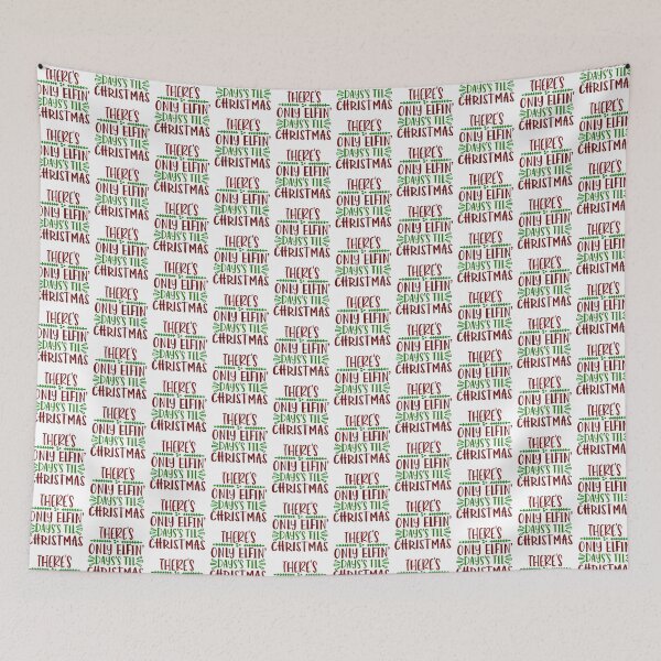 Item preview, There’s Only Elfin’ Days Til Christmas – Funny Holiday Lettering Design designed and sold by DigitalGemArt.