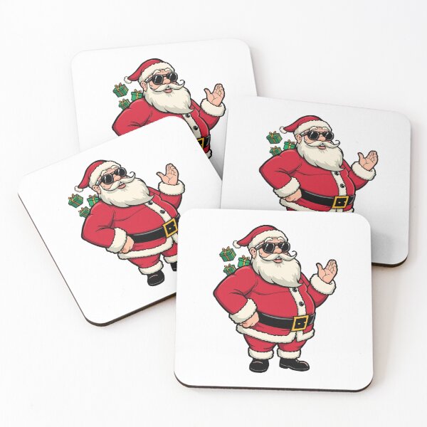 Item preview, Cool Santa Sticker | Funny Christmas Cartoon Illustration with Sunglasses and Gift Boxes | Festive Vector Art designed and sold by PixelVibe782.