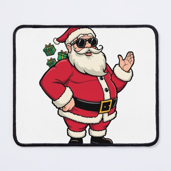 Item preview, Cool Santa Sticker | Funny Christmas Cartoon Illustration with Sunglasses and Gift Boxes | Festive Vector Art designed and sold by PixelVibe782.