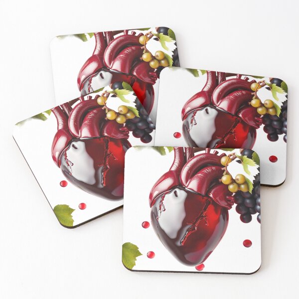 Item preview, Human Heart with Wine and Grapes designed and sold by Maldives-Art.