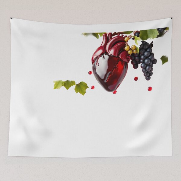 Item preview, Human Heart with Wine and Grapes designed and sold by Maldives-Art.