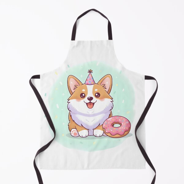 Item preview, Fluffy Corgi Party Hat Donut designed and sold by ShadowArt-Sahil.