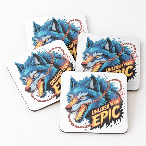 Item preview, Unleash Your Epic: Fierce Wolf Breaking Chains with Fiery Power designed and sold by SalahuTheBoss.