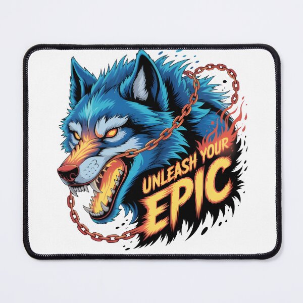 Item preview, Unleash Your Epic: Fierce Wolf Breaking Chains with Fiery Power designed and sold by SalahuTheBoss.