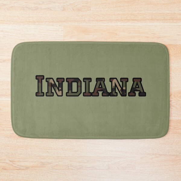 Item preview, Indiana Camo Typography – Rugged Outdoor Military Style Design designed and sold by Long Family Gifts.