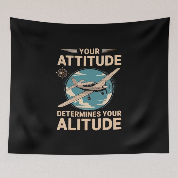 Item preview, Airplane Pilot Pun Your Attitude Determines designed and sold by KingsLife1994.
