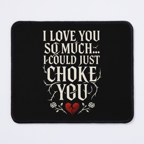 Item preview, Dark Humor Typography with Decorative Vines and Heart Symbol designed and sold by SplashTastic.