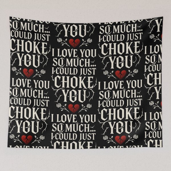 Item preview, Dark Humor Typography with Decorative Vines and Heart Symbol designed and sold by SplashTastic.