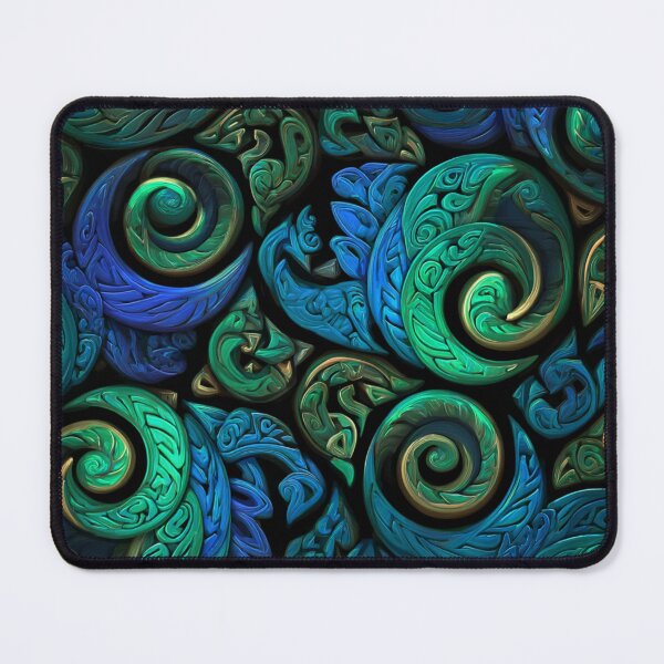 Item preview, New Zealand Māori Paua Pattern Koru Design 589 designed and sold by GrinGalore.