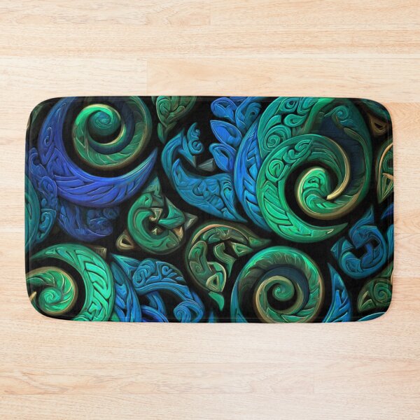 Item preview, New Zealand Māori Paua Pattern Koru Design 589 designed and sold by GrinGalore.