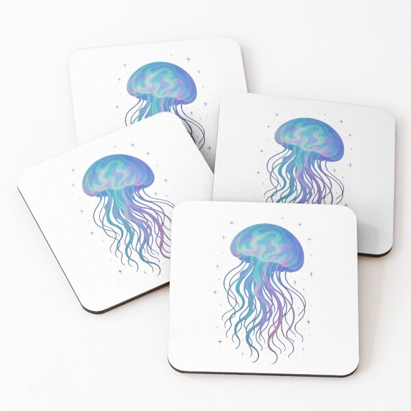 Item preview, Mystical Pastel Jellyfish – Cosmic Ocean Art designed and sold by inkoutninja.