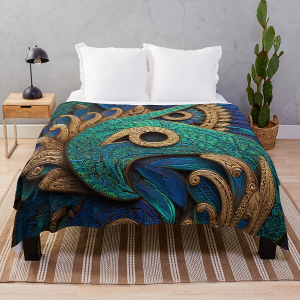Item preview, New Zealand Māori Paua Pattern Koru Design 590 designed and sold by GrinGalore.