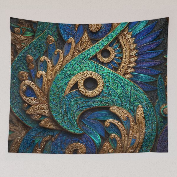 Item preview, New Zealand Māori Paua Pattern Koru Design 590 designed and sold by GrinGalore.