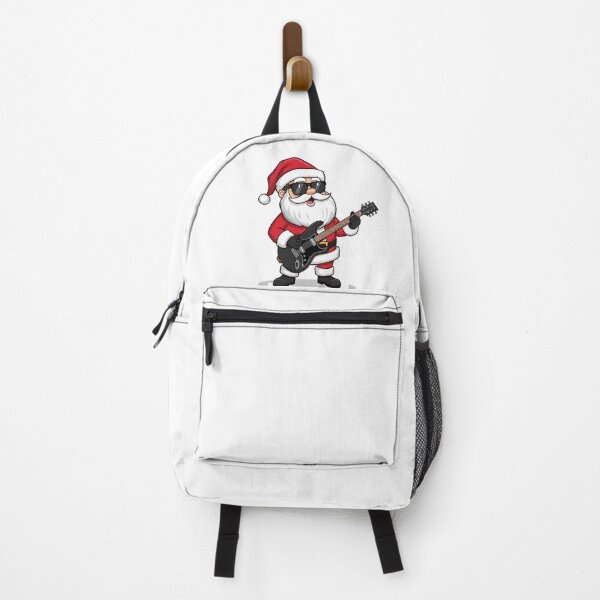 Item preview, Rockstar Santa Claus Cartoon – Cool Santa Playing Electric Guitar Illustration designed and sold by PixelVibe782.