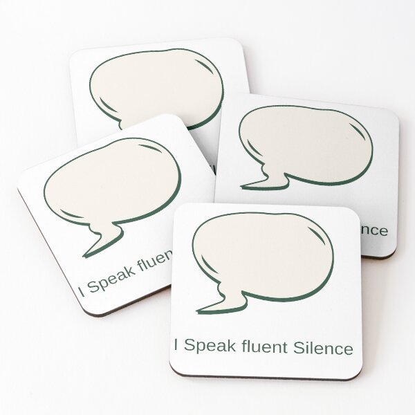 Item preview,  I Speak Fluent Silence – Minimalist Introvert Quote Design | Minimal Art Design for Introverts | Gift for Calm Introverts designed and sold by YasirHamidDesigns .