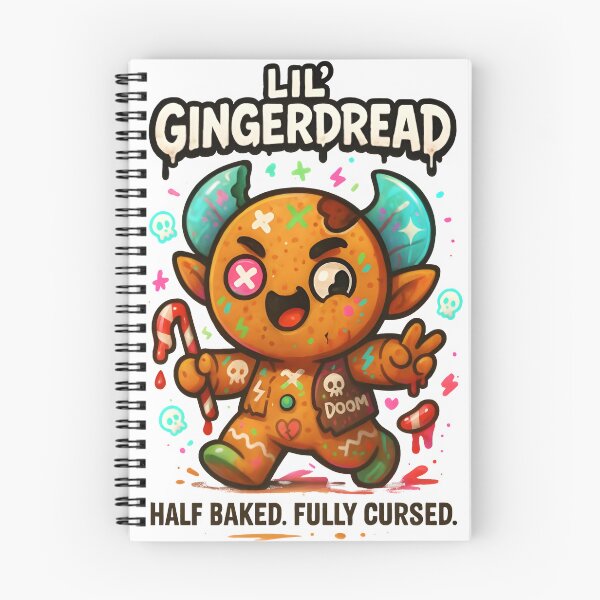 Item preview, Lil’ GingerDread Chibi Horror Cookie | Cute Gothic Christmas Art | Graffiti Gingerbread Character | Creepy Kawaii Holiday Gift | Dark Xmas Decor Print designed and sold by Snackwear Apparel.