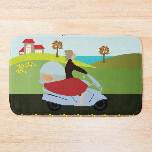 Item preview, A woman on a motorcycle designed and sold by Design4uStudio.