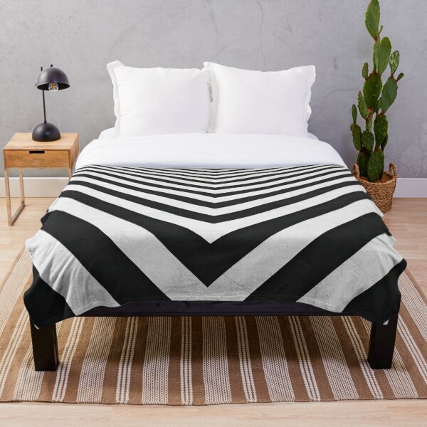 Artikelvorschau, Minimalistisches optisches Schwarz-Weiß-Muster – Modernes geometrisches Liniendesign entworfen und verkauft von NoctaHike.