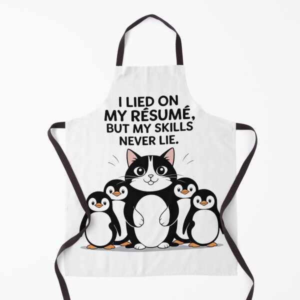Item preview, I Lied on My Résumé But My Skills Never Lie – Cat & Penguins Funny Design designed and sold by LOLbySA.