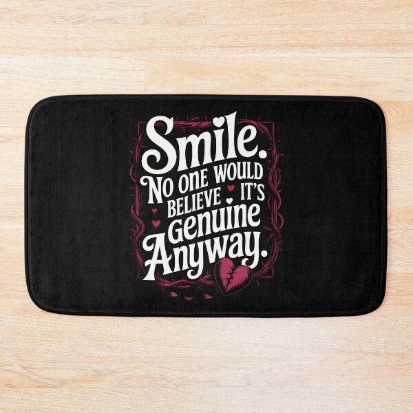 Item preview, Smile Statement Surrounded by Pink Thorns and Emotional Irony designed and sold by SplashTastic.