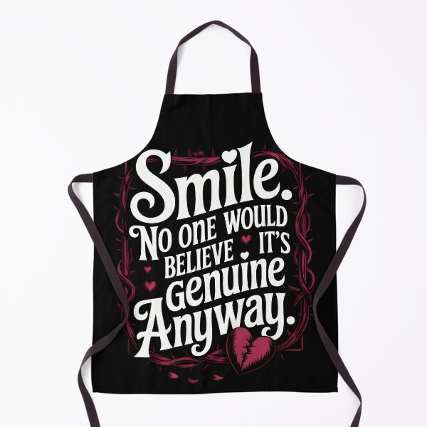 Item preview, Smile Statement Surrounded by Pink Thorns and Emotional Irony designed and sold by SplashTastic.