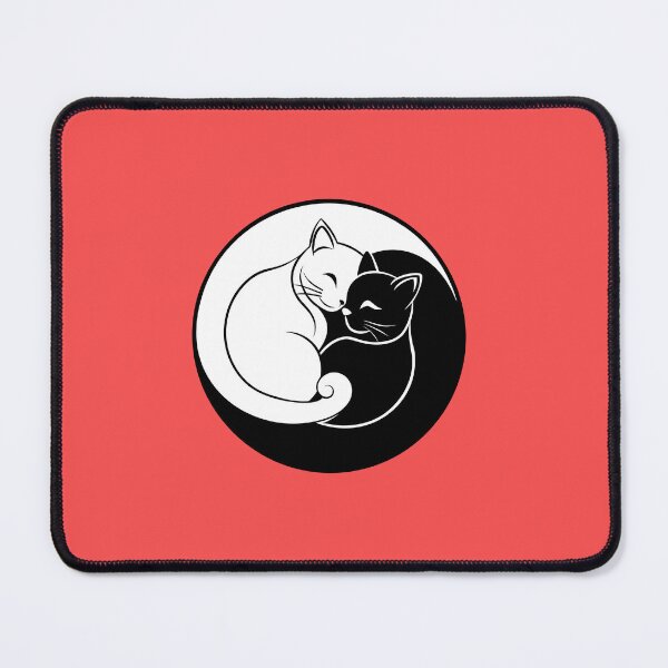 Item preview, Cat hugs, black and white, yin yang, cat day sticker designed and sold by NatalkaP.