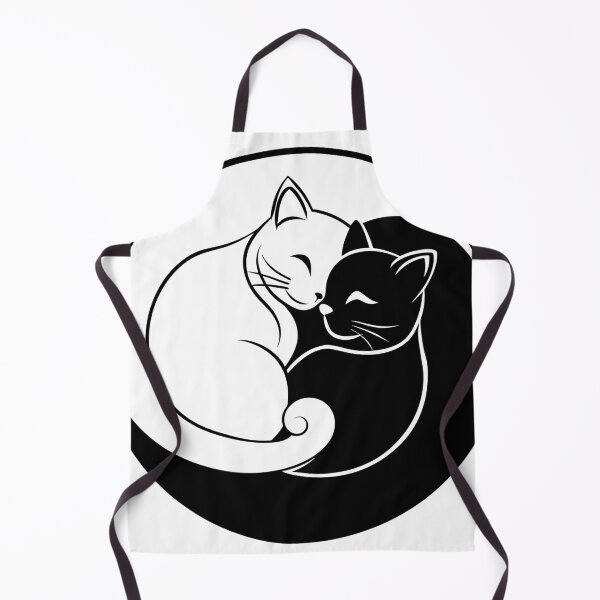 Item preview, Cat hugs, black and white, yin yang, cat day sticker designed and sold by NatalkaP.