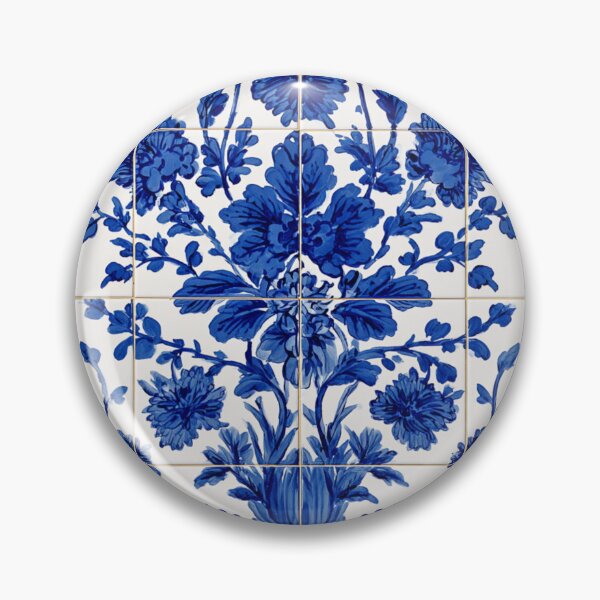 Item preview, Royal Delft Blue Flower Vase Pattern designed and sold by GrinGalore.