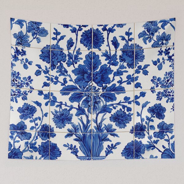Item preview, Royal Delft Blue Flower Vase Pattern designed and sold by GrinGalore.