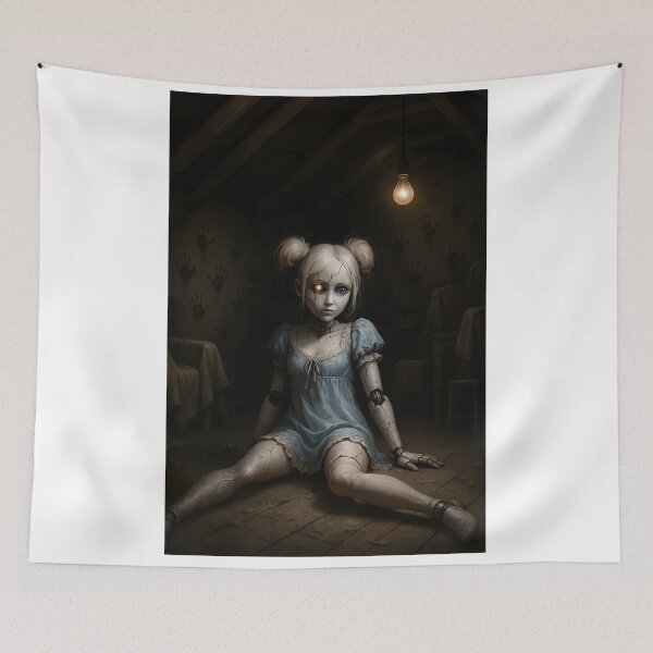 Item preview, Creepy android doll haunted habitat   designed and sold by CathryneDelamort.