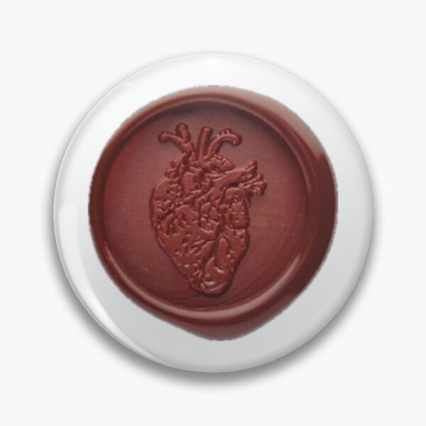 Item preview, Red wax seal with heart in the middle designed and sold by BowlesSpace.