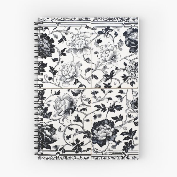 Item preview, Royal Delft Black Flower Pattern designed and sold by GrinGalore.