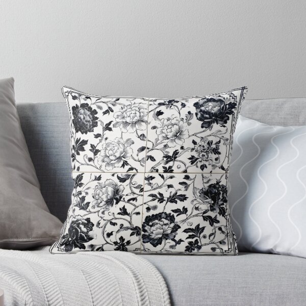 Item preview, Royal Delft Black Flower Pattern designed and sold by GrinGalore.