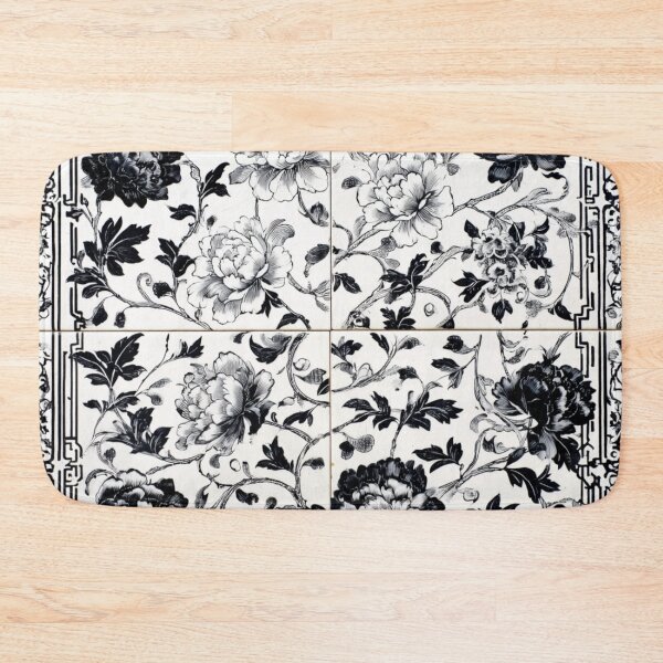 Item preview, Royal Delft Black Flower Pattern designed and sold by GrinGalore.
