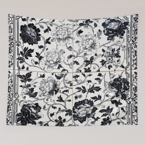 Item preview, Royal Delft Black Flower Pattern designed and sold by GrinGalore.