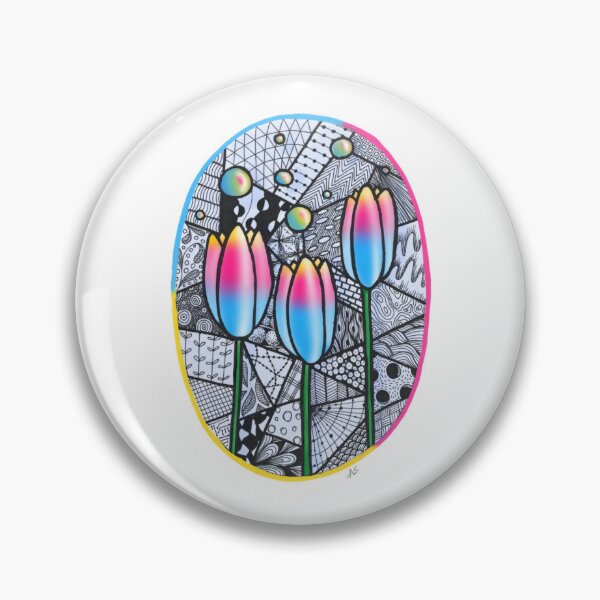 Item preview, Tulip Stained Glass Pansexual Pride designed and sold by Chaos and Chlorophyll.