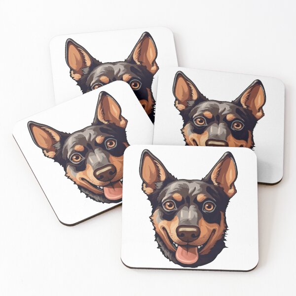 Item preview, Happy Australian Kelpie Portrait - Digital Art Dog Lover Gift designed and sold by insiyah7253.
