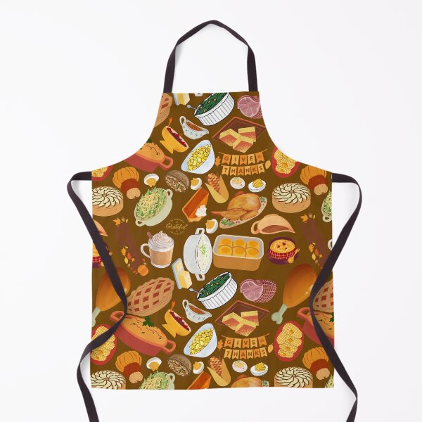 Item preview, Brown Thanksgiving Feast Pattern — Cozy Autumn Food & Holiday Dinner Design designed and sold by StudioSamanthaa.