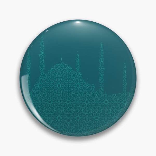 Item preview, Blue Mosque Silhouette with Islamic Pattern designed and sold by Tansel Diplikaya.