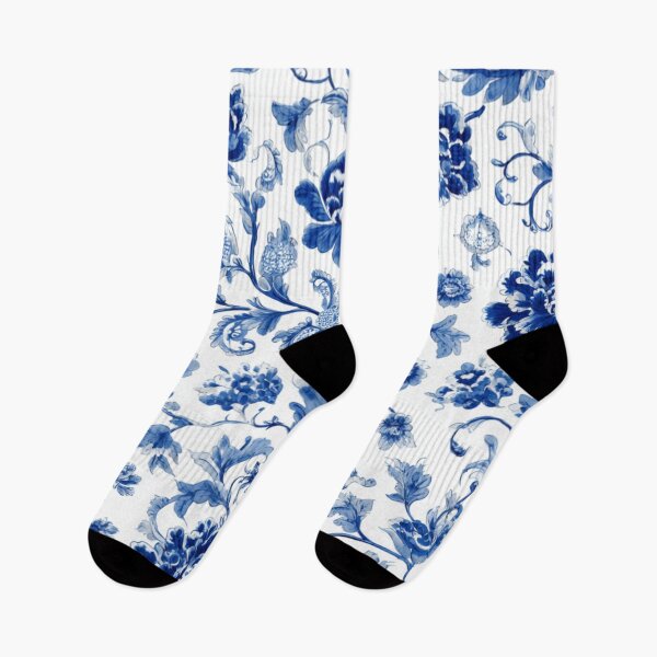 Item preview, Royal Delft Blue Branches Flowers Pattern designed and sold by GrinGalore.