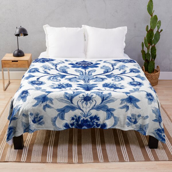 Item preview, Royal Delft Blue Branches Flowers Pattern designed and sold by GrinGalore.