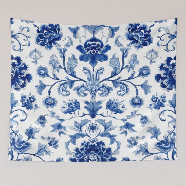 Item preview, Royal Delft Blue Branches Flowers Pattern designed and sold by GrinGalore.