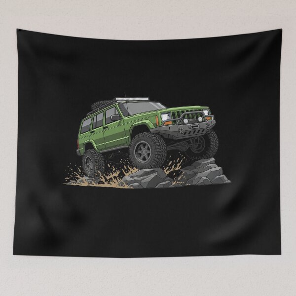 Item preview, Green Off-Road SUV Illustration - Lifted 4x4 Adventure Vehicle T-Shirt designed and sold by nhstaruna.
