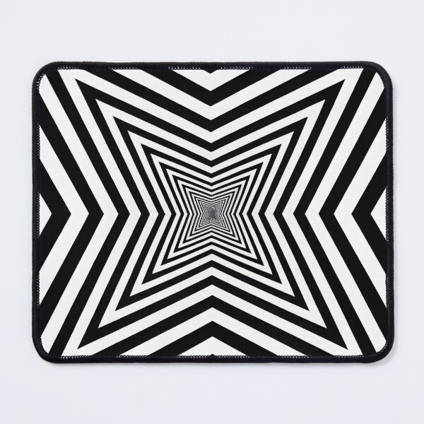 Item preview, Optical Star Pattern – Black and White Minimal Geometric Illusion Art designed and sold by NoctaHike.