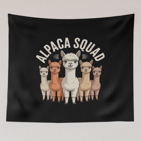 Artikelvorschau, Alpaca Squad Cuteness, Just a Bunch of Wooligans Alpaca entworfen und verkauft von Idarmotar.