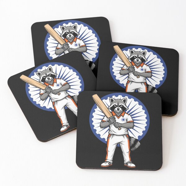 Item preview, Indian Cricket Raccoon Mascot Batter designed and sold by k3rstman1.